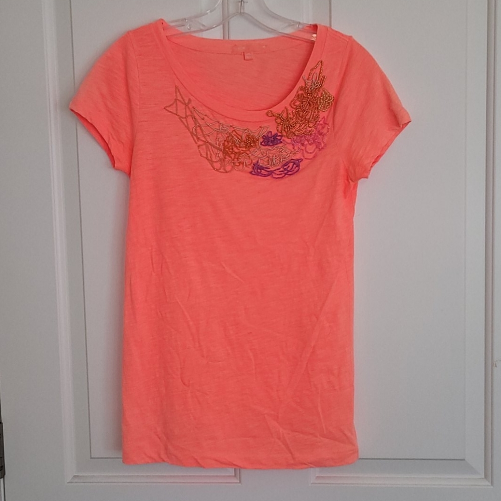 J Crew beaded tee